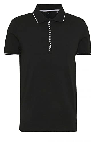 Armani Exchange Men's Slim Fit Stretch Cotton Jersey Logo Zip Polo